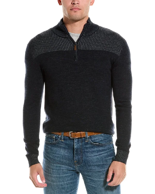 End-of-season sale – men’s clothing essentials up to 60% off!  Bruno Magli Plaited Wool 1/4-Zip Sweater