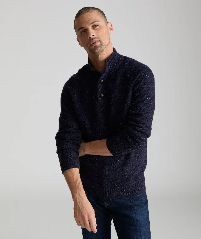 Limited-time sale: Save on all your favorite clothing items.  Button-Neck Donegal Sweater