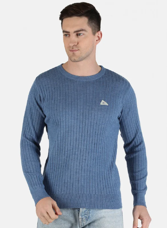 Huge deals on men’s clothing – Limited-time only!  Men Blue Solid Pullover