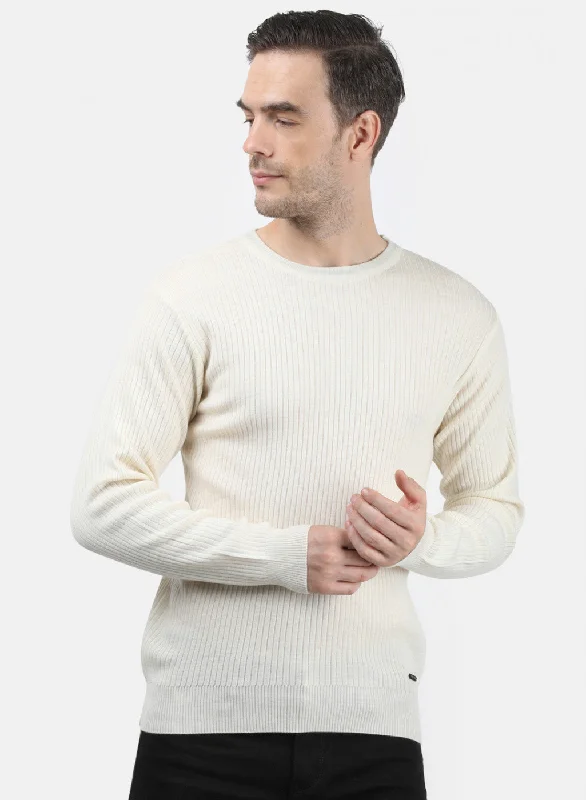 Don’t miss these deals – men’s fashion essentials for less.  Men Off White Solid Pullover