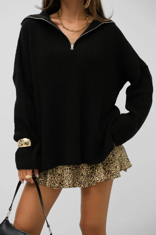 Save more with our buy-more, save-more deals on men’s fashion.  Collar Zipper Detail Sweater