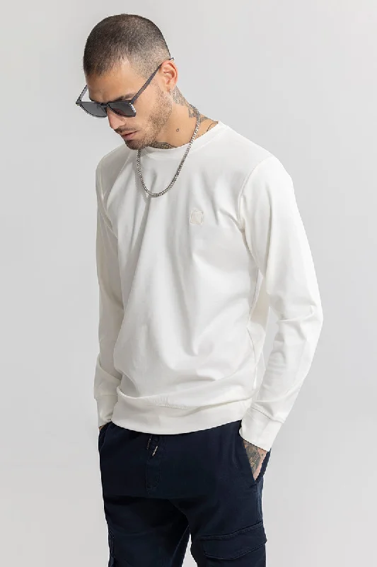 Shop stylish  fashion – Get huge savings on men’s clothing.  Embroided Logo White Sweatshirt