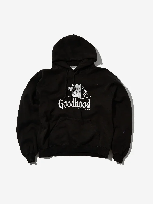 Shop affordable clothing for all occasions –  Goodhood Worldwide Pyramid Hoodie - Black