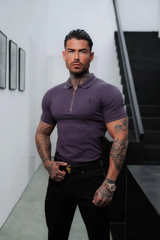 – Shop now and save big.  Father Sons Classic Plum and Gold Zipped Polo Shirt - FSH855