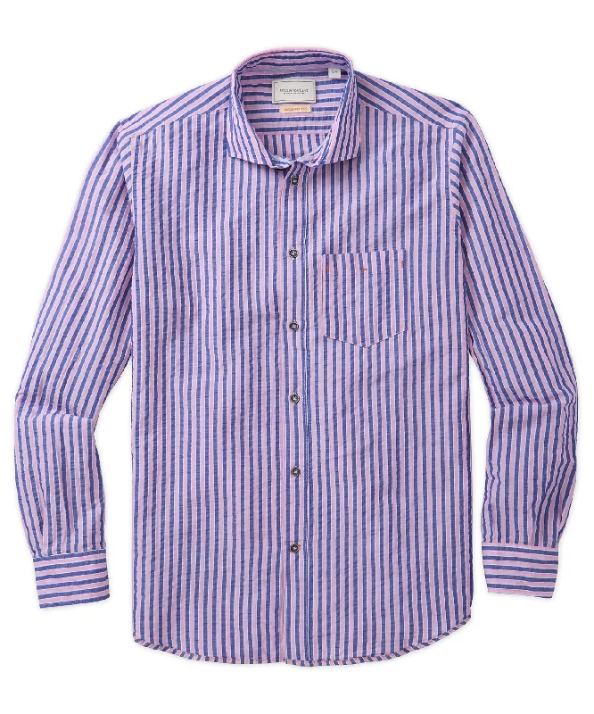 End-of-season clothing sale – Shop now for big savings!  Bold Stripe Seersucker Long-Sleeve Sport Shirt