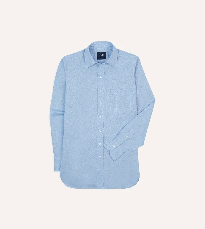 Shop affordable clothing for every season – Big savings this weekend only!  Blue Pinpoint Oxford Cotton Cloth Long Point Collar Shirt