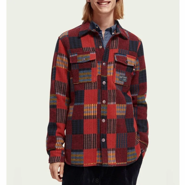 Men’s fashion sale – new deals added every day!  Scotch & Soda Patched Check Jacquard Overshirt (Combo A) 169160