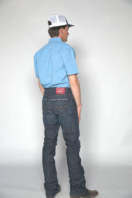 Shop the best clothing sales of the year!  Kimes Ranch Mens Roger Jeans Blue Cotton Blend Low Rise Slim Fit 33x30