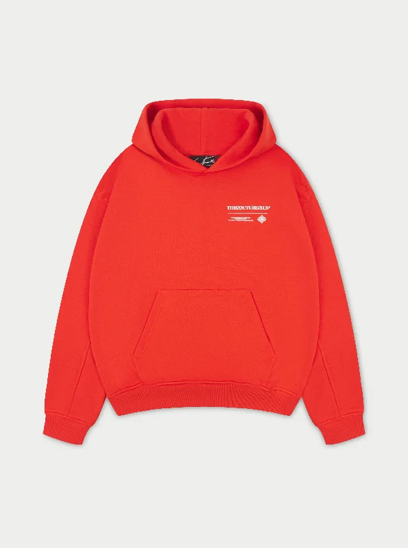  – Shop stylish items today!  MULTI GRAPHIC HOODIE - RED